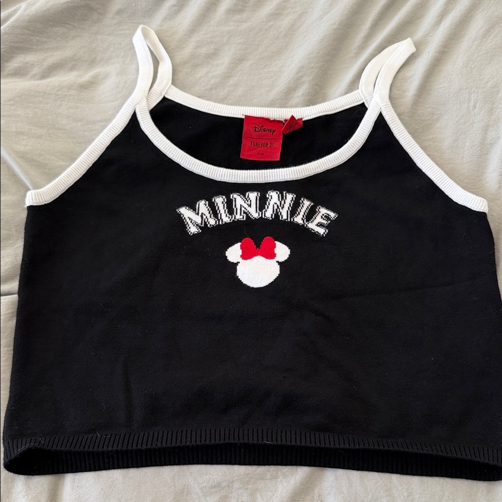 Disney Black and White Minnie Mouse Tank Top Plus 3X